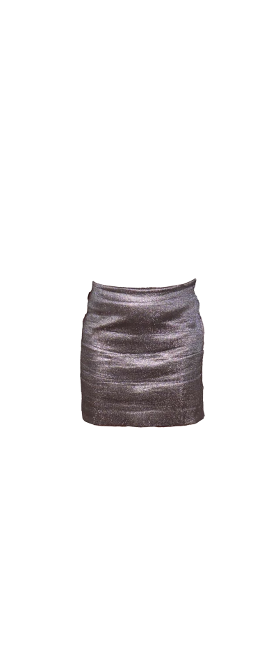 Gray Shiny & Other Stories Skirt